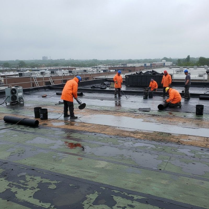 Rubber Roof Repair detail
